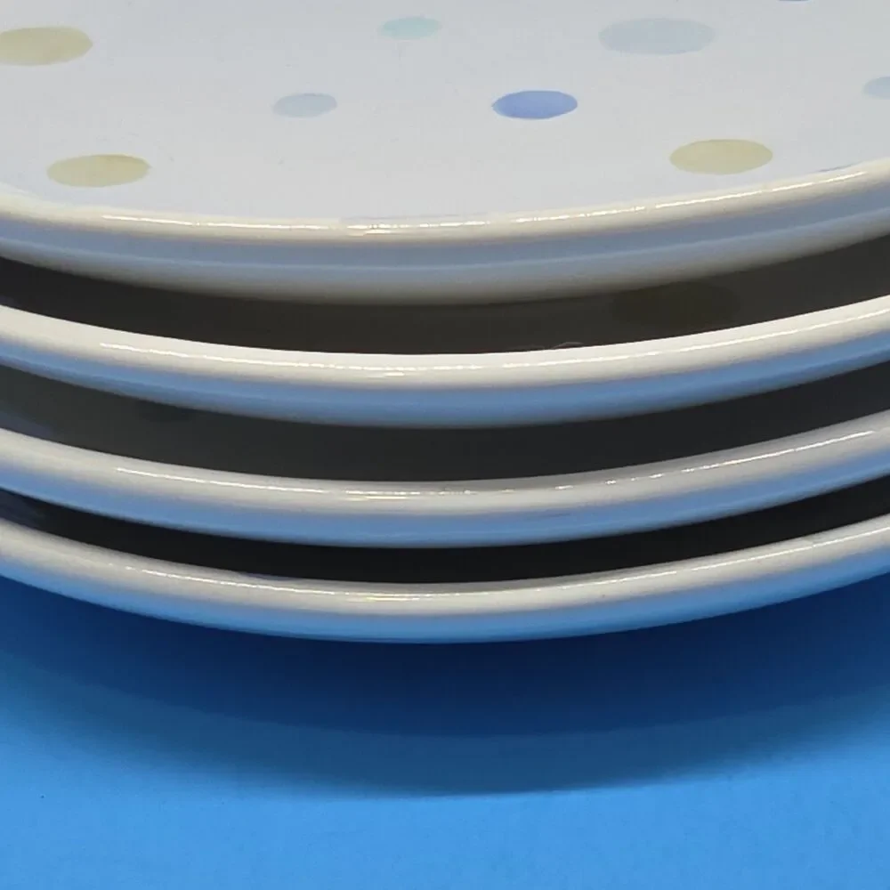 Pottery Barn Dot Salad Plates Bundle of 4